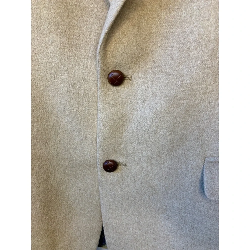 Turnbury est 1980 Mens Camelhair Blazer Sport Coat‎ Size 42R Tan Wool Blend